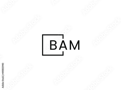 BAM Letter Initial Logo Design Vector Illustration