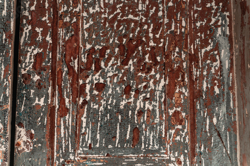 Czerwono brązowe tło, tekstura zniszczona brudna ściana, popękana struktura.