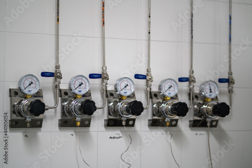 gas pipeline in laboratory