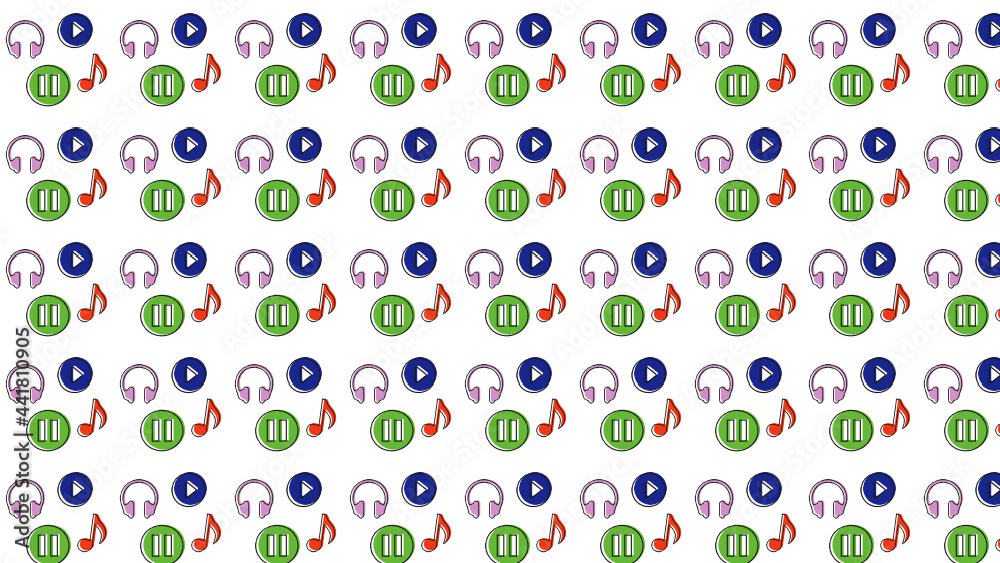 pattern with colorful music time pattern with colorful music time