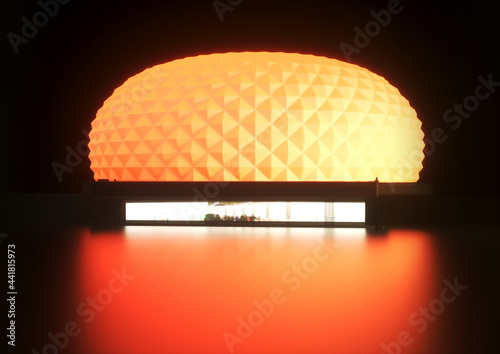 Geometric dome pattern.