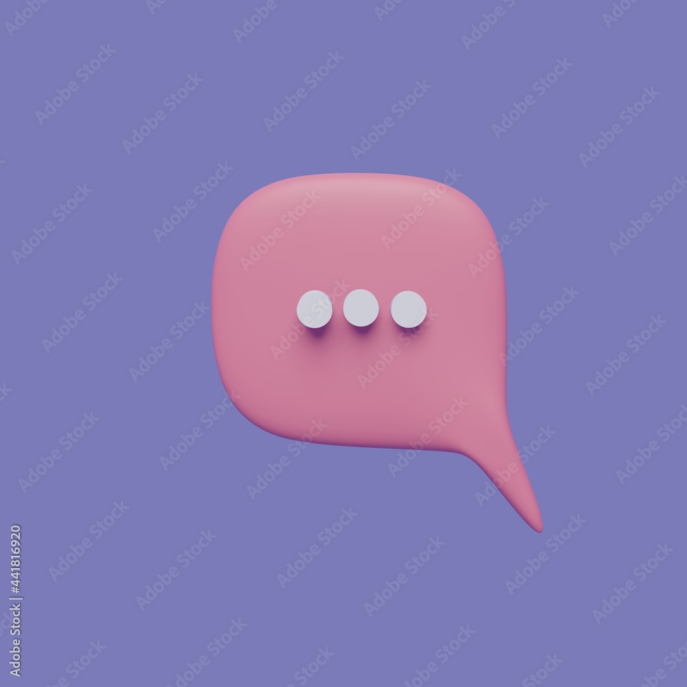 3d bubble talk isolated on white background. Speech bubble, dialogue, messenger shape. 3D render icon for social media or website. 3d bubble talk isolated on white background. Speech bubble, dialogue, messenger shape. 3D render icon for social media or website.