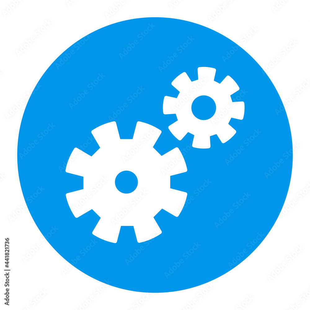Gear outline white glyph icon. Teamwork sign Gear outline white glyph icon. Teamwork sign