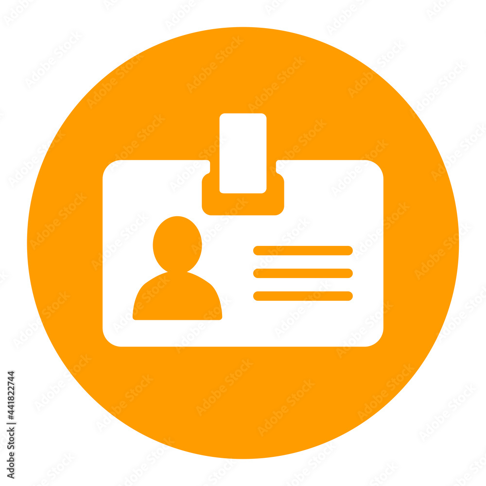 Badge outline white glyph icon. Workspace sign Badge outline white glyph icon. Workspace sign