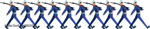 us marine soldier marching