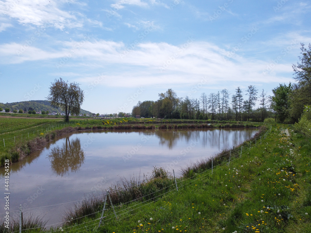 Danube River and its old waters are photographed in Bavaria Danube River and its old waters are photographed in Bavaria