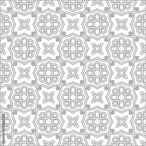 Vector geometric pattern. Repeating elements stylish background abstract ornament for wallpapers and backgrounds. Black and white colors