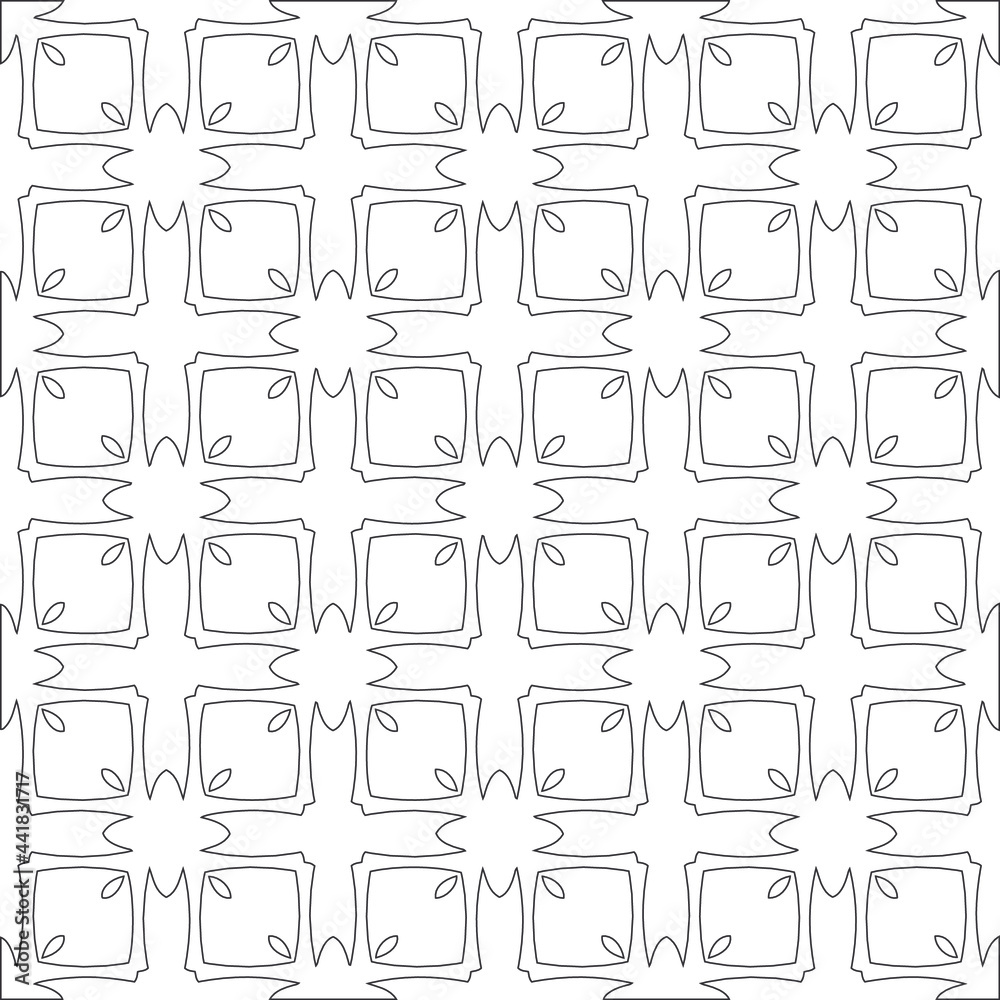 Vector geometric pattern. Repeating elements stylish background abstract ornament for wallpapers and backgrounds. Black and white colors