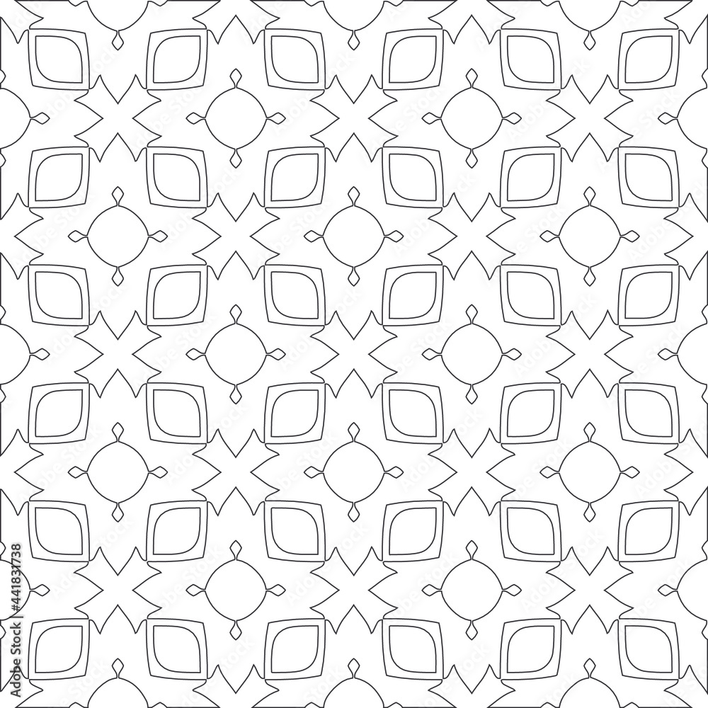 Vector geometric pattern. Repeating elements stylish background abstract ornament for wallpapers and backgrounds. Black and white colors Vector geometric pattern. Repeating elements stylish background abstract ornament for wallpapers and backgrounds. Black and white colors