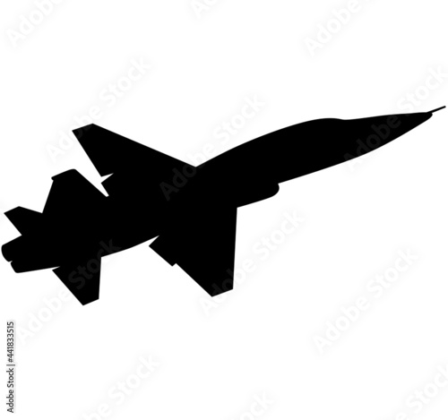 T-38 is a twin-engine trainer from the US manufacturer for military pilots of the United States Air Force, US air force and NATO military jet realistic silhouette