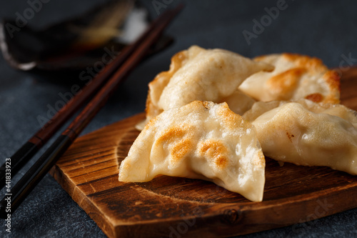 Gyoza dumplings, popular japanese and chinese food