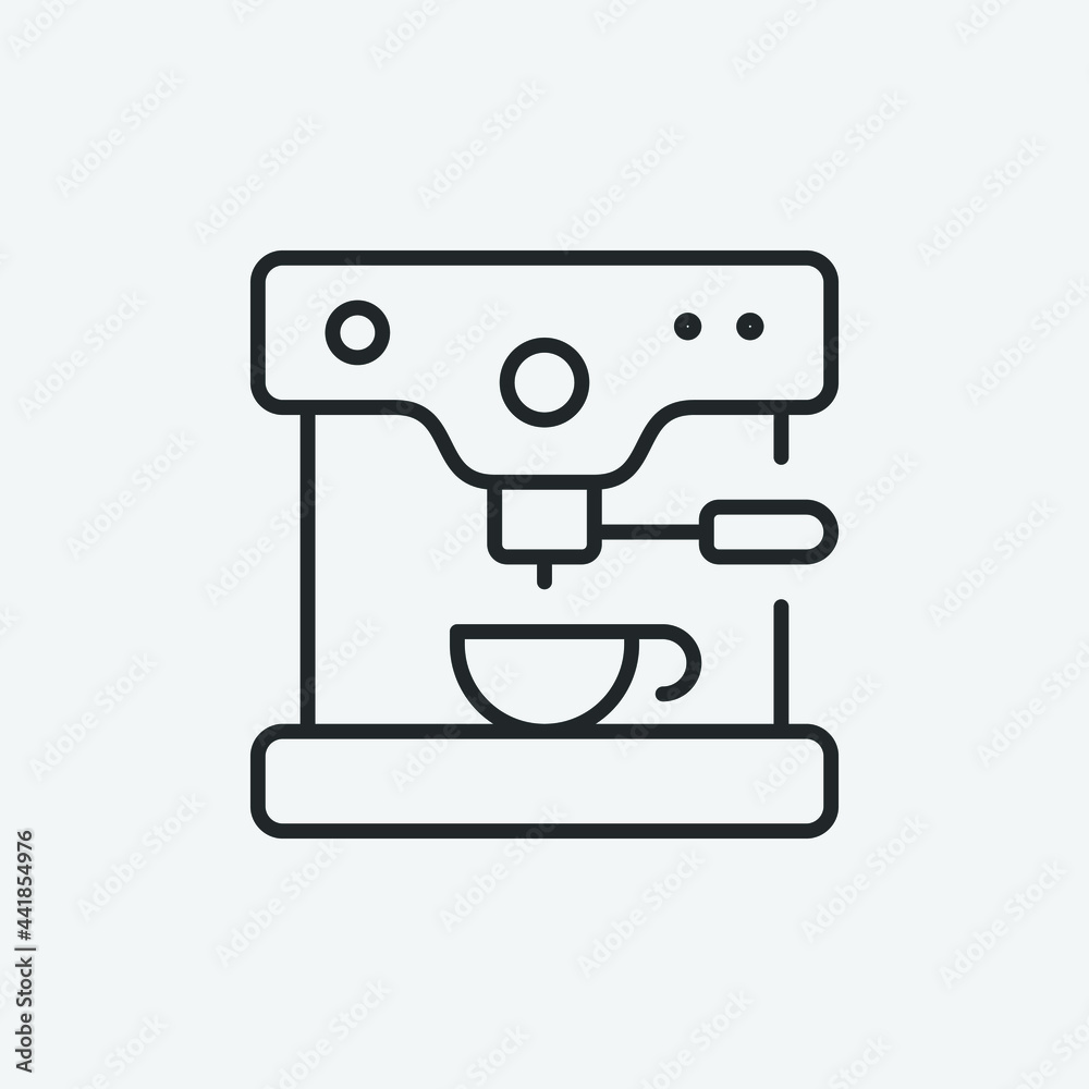 Coffee machine vector icon illustration sign 