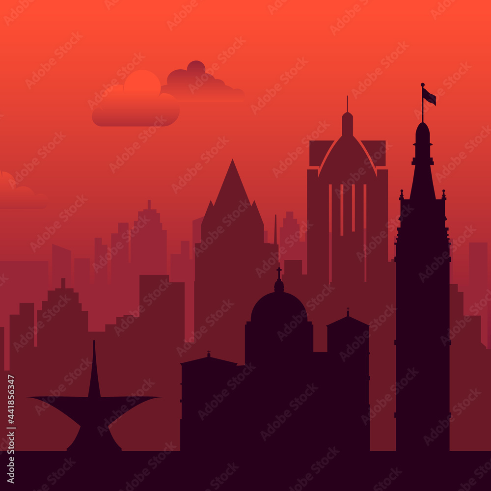 Milwaukee, USA famous city scape view background. Milwaukee, USA famous city scape view background.