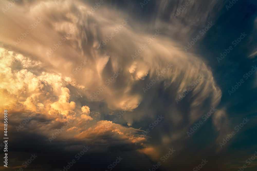 Gigantic Stromy Clouds - obrazy, fototapety, plakaty 