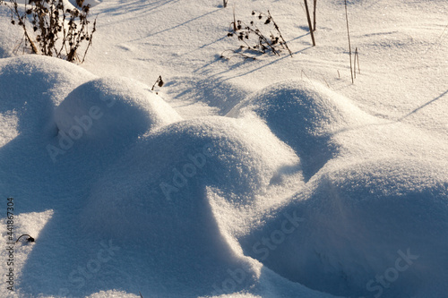 hummocks in the swamp large drifts after snowfalls and blizzards © rsooll