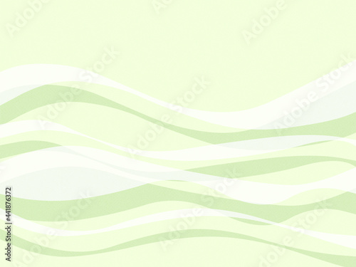 グリーンの背景に白いリボンまたは帯とその影 