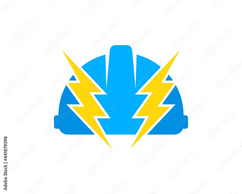 Safety helmet with double electrical lightning Safety helmet with double electrical lightning