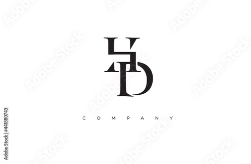 Initial HD logo design vector