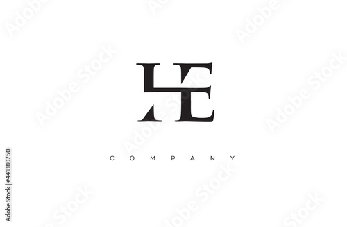 Initial HE logo design vector
