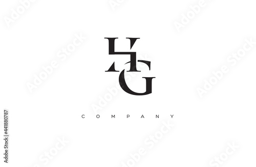 Initial HG logo design vector