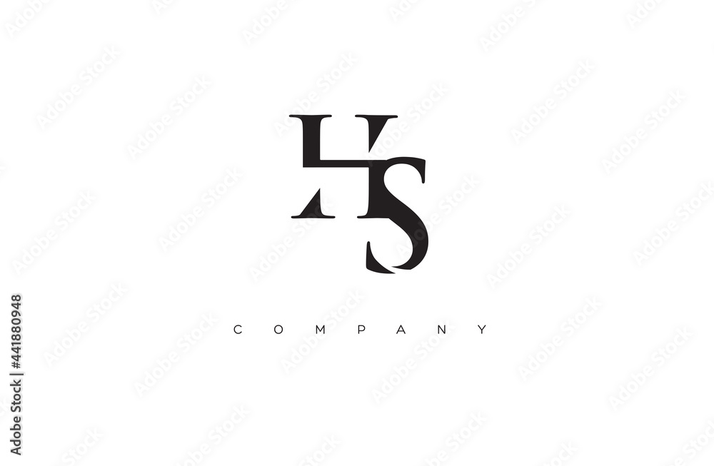 Initial HS logo design vector Initial HS logo design vector