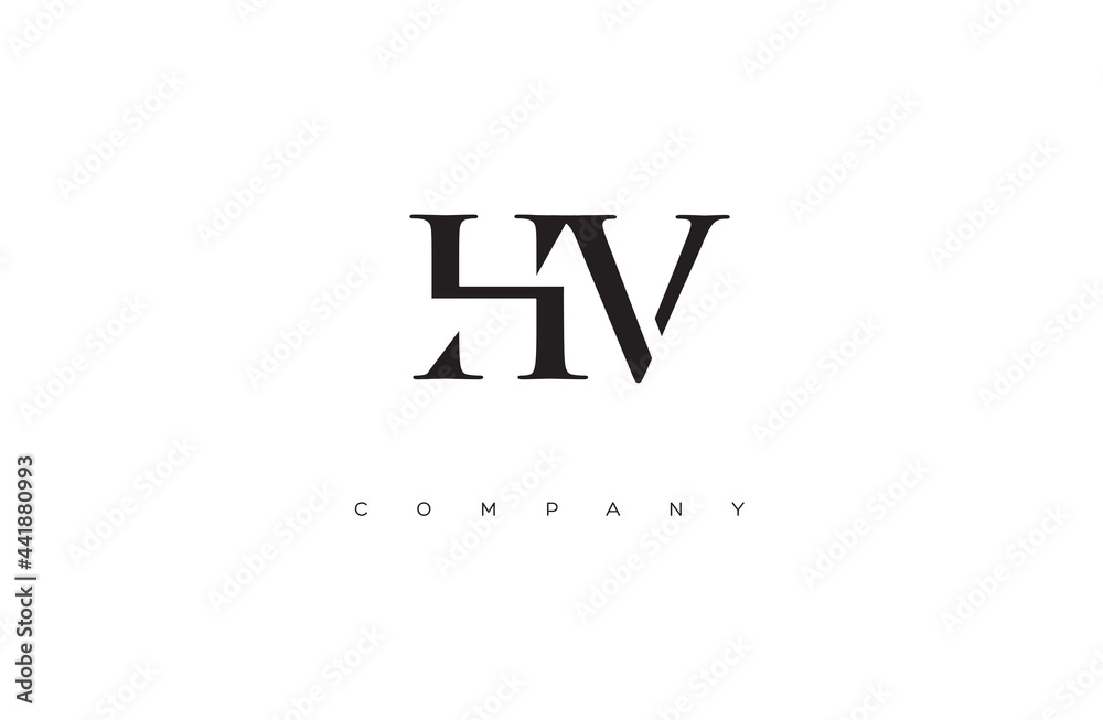 Initial HV logo design vector Initial HV logo design vector