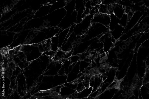 Abstract Black marble natural pattern for background with high resolution. © nongpriya