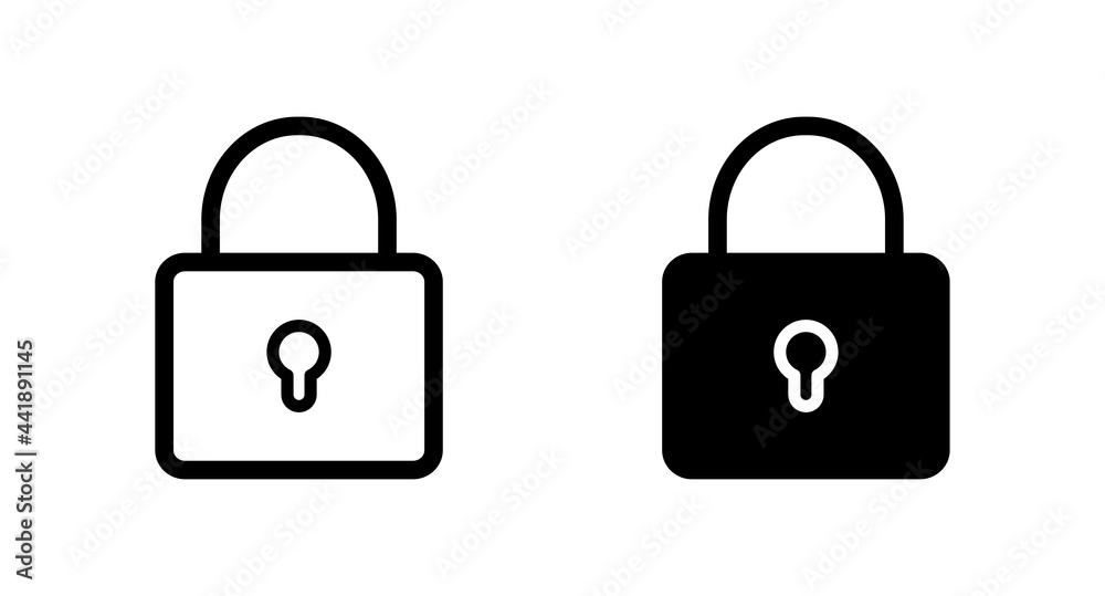 Lock icon vector for computer, web and mobile app Lock icon vector for computer, web and mobile app