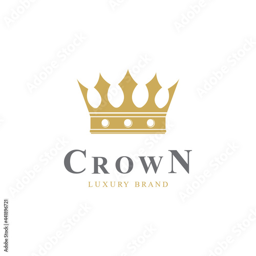Crown Logo Template. Vector icon illustration