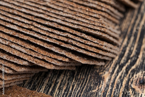 thin rye bread with coriander