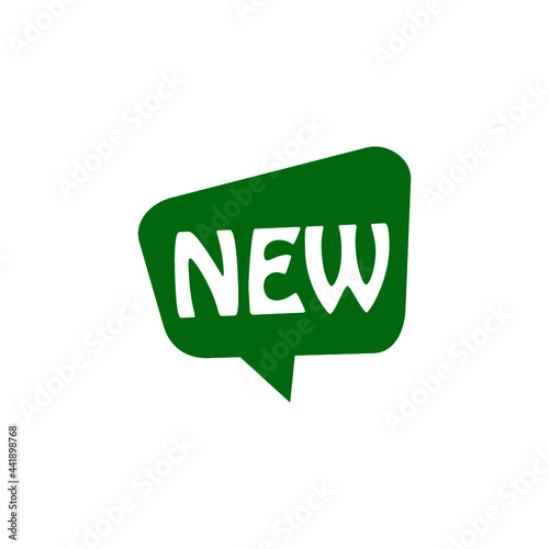 New symbol. Speech bubble New isolated on white background
