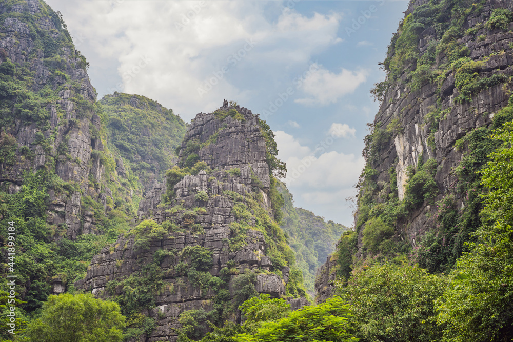 Trang An, Tam Coc, Ninh Binh, Viet nam. It's is UNESCO World Heritage Site, renowned for its boat cave tours. It's Halong Bay on land of Vietnam. Vietnam reopens borders after quarantine Coronovirus