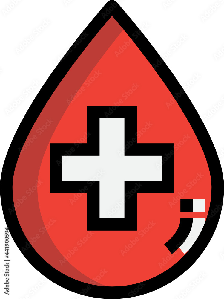 Obraz premium blood color outline icon