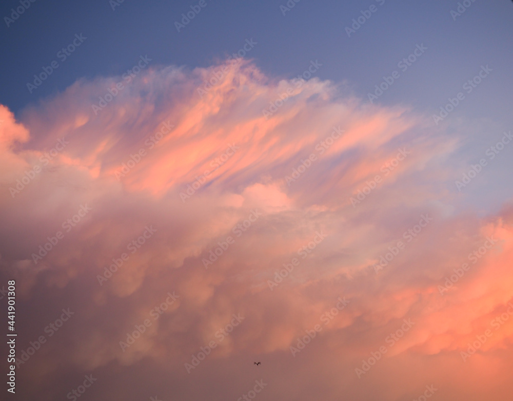 sunset sky with clouds