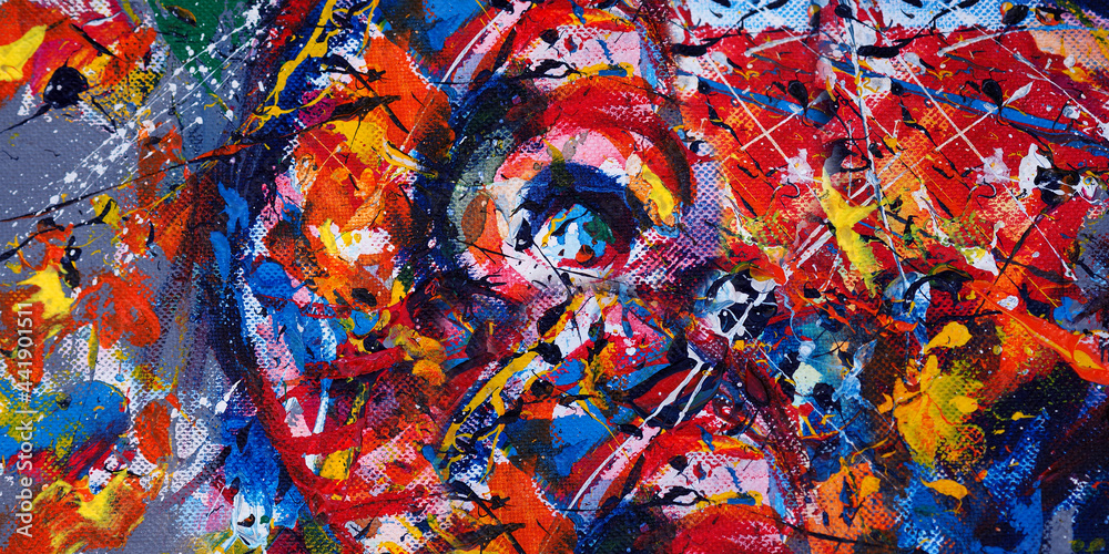 Fototapeta premium Art painting abstract background