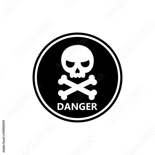 Danger sign icon isolated on white background