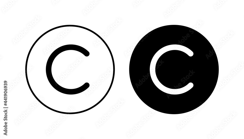 Copyright icon set. copyright symbols Copyright icon set. copyright symbols