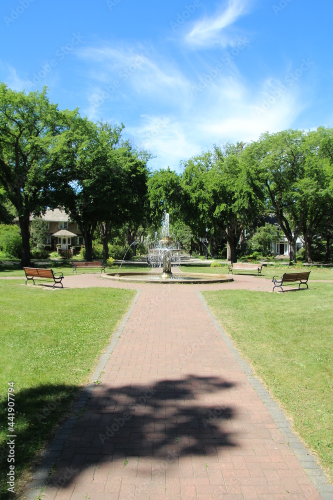 Path To The Fountain, Alexander Circle, Edmonton, Alberta