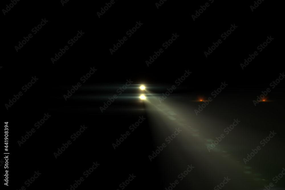 Natural, Sun flare on the black background Natural, Sun flare on the black background