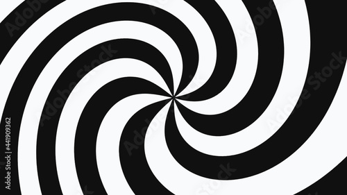 4K Black And White Spiral Background