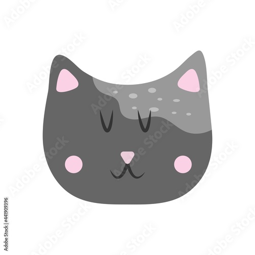  Vector illustration of a cat muzzle