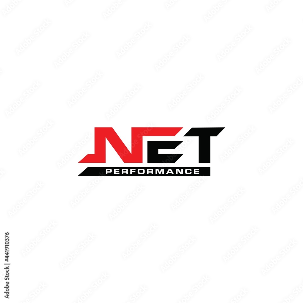 NET Red and Black Text Logo Vector NET Red and Black Text Logo Vector
