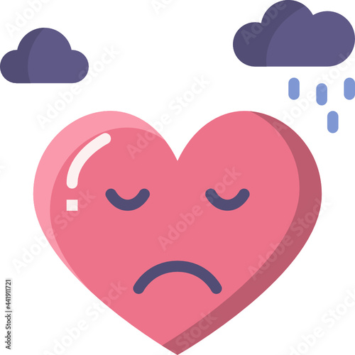 sad flat icon