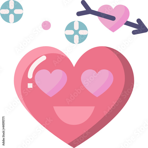 in love flat icon