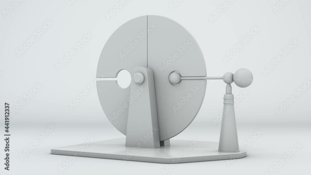 Synchronous Motor Animation Loop 3d animation of the white mechanism of the perpetual motion motor ...