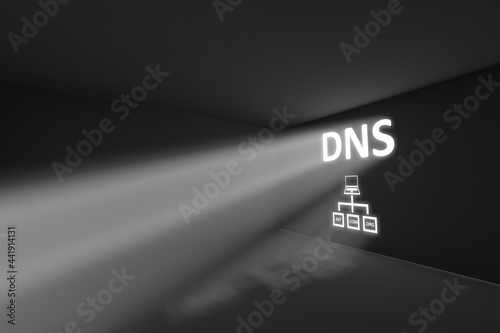 DNS rays volume light concept 3d illustration photo