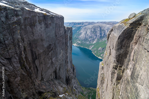 the Norwegian Lysefjord, a beautiful landscape photo