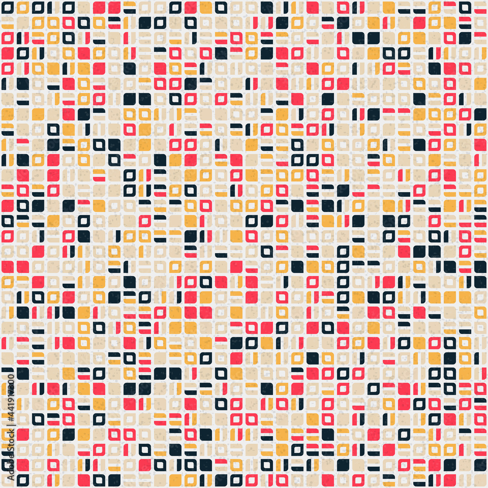 Fototapeta premium Abstract Geometric Pattern generative computational art illustration