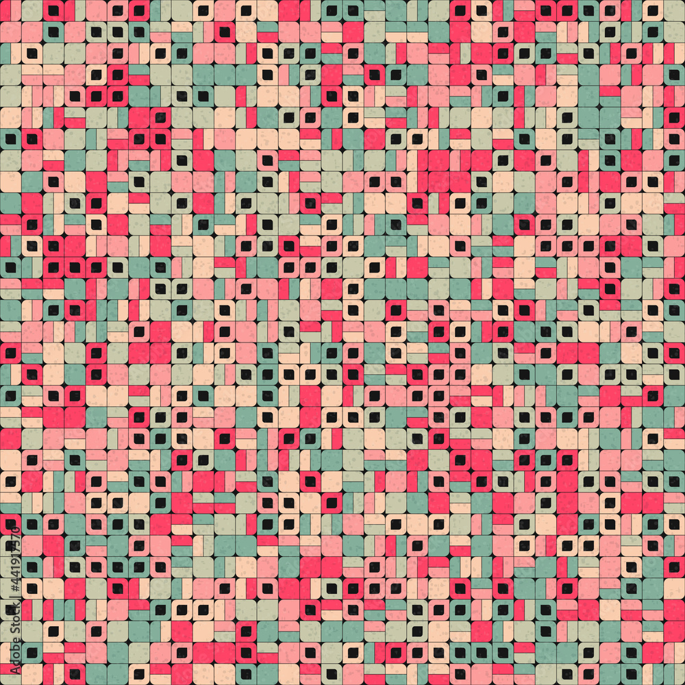 Fototapeta premium Abstract Geometric Pattern generative computational art illustration