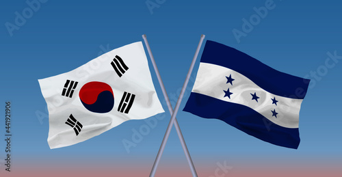韓国とホンジュラスの国旗